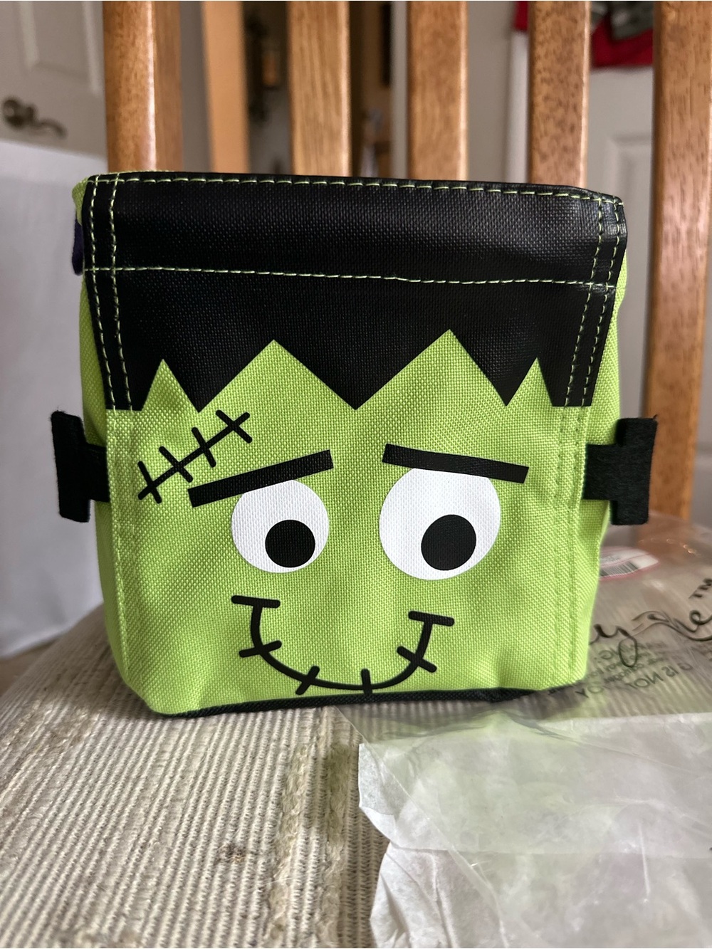 Green Frankenstein Snack Bag - Fun Halloween Accessory